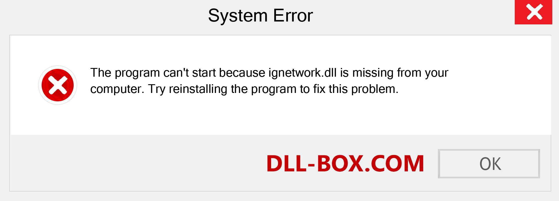  ignetwork.dll file is missing?. Download for Windows 7, 8, 10 - Fix  ignetwork dll Missing Error on Windows, photos, images